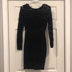 Hot Miami Styles Lace mid drift mini dress